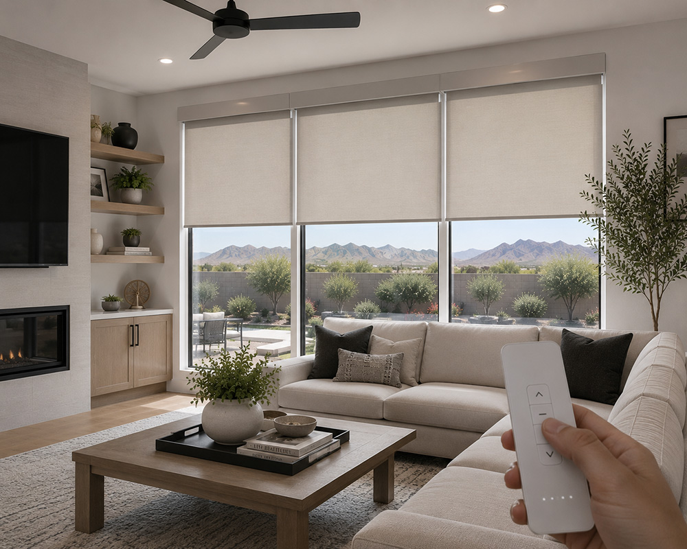 motorized roller shades with remote